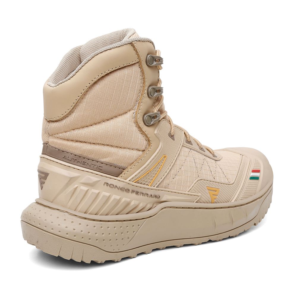 BOTA TIGRE IMPERMEAVEL BLINDAGEM DUPLA DESIGN ITALIANO - AREIA