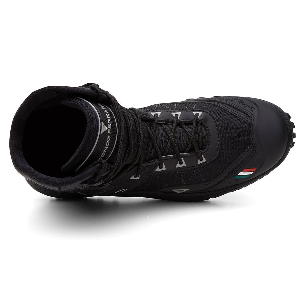 BOTA TIGRE IMPERMEAVEL BLINDAGEM DUPLA DESIGN ITALIANO -PRETO