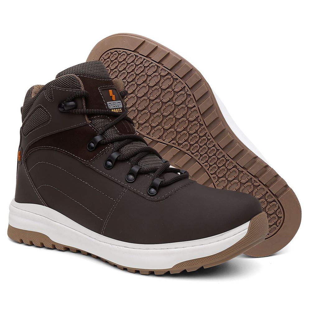 Kit Bota Style + Chinelo Basic Unissex | Café - CA 52083