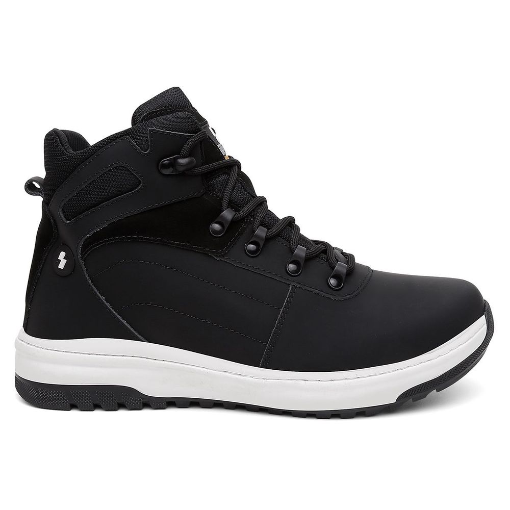 Bota Style Casual Cano Médio Couro Premium | Preto... - Shelga Boots