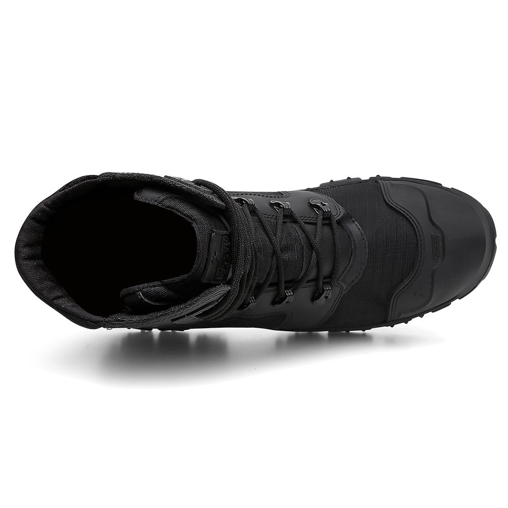 Bota Militar Tática Rota Couro Premium Biqueira PVC Alta Resistencia | Black