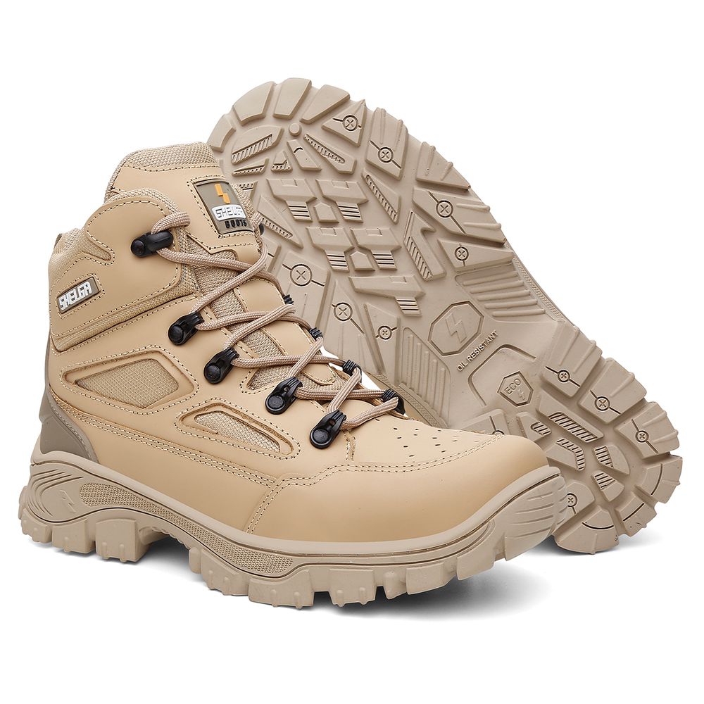 Bota Walker Cano Médio Biqueira PVC Extra Conforto | Areia - CA 52083