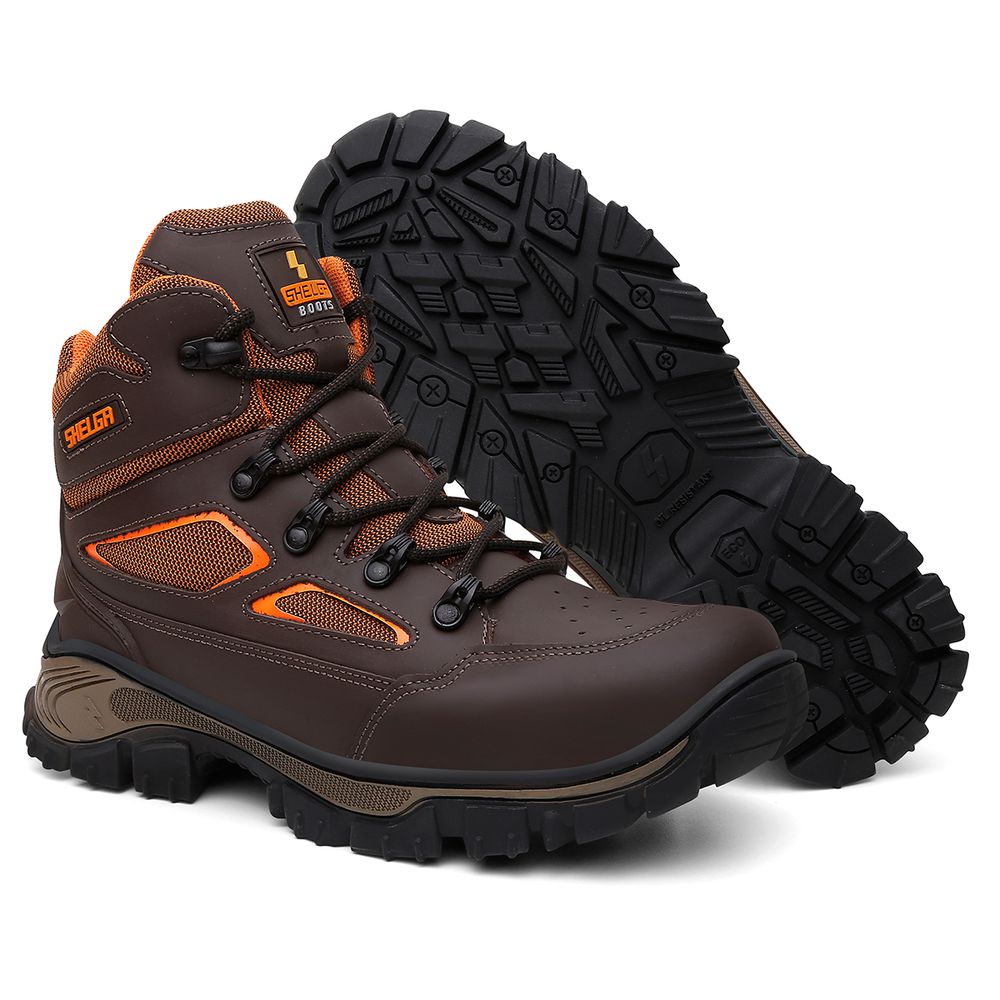 Bota Walker Cano Médio Biqueira PVC Extra Conforto | Café - CA 52083