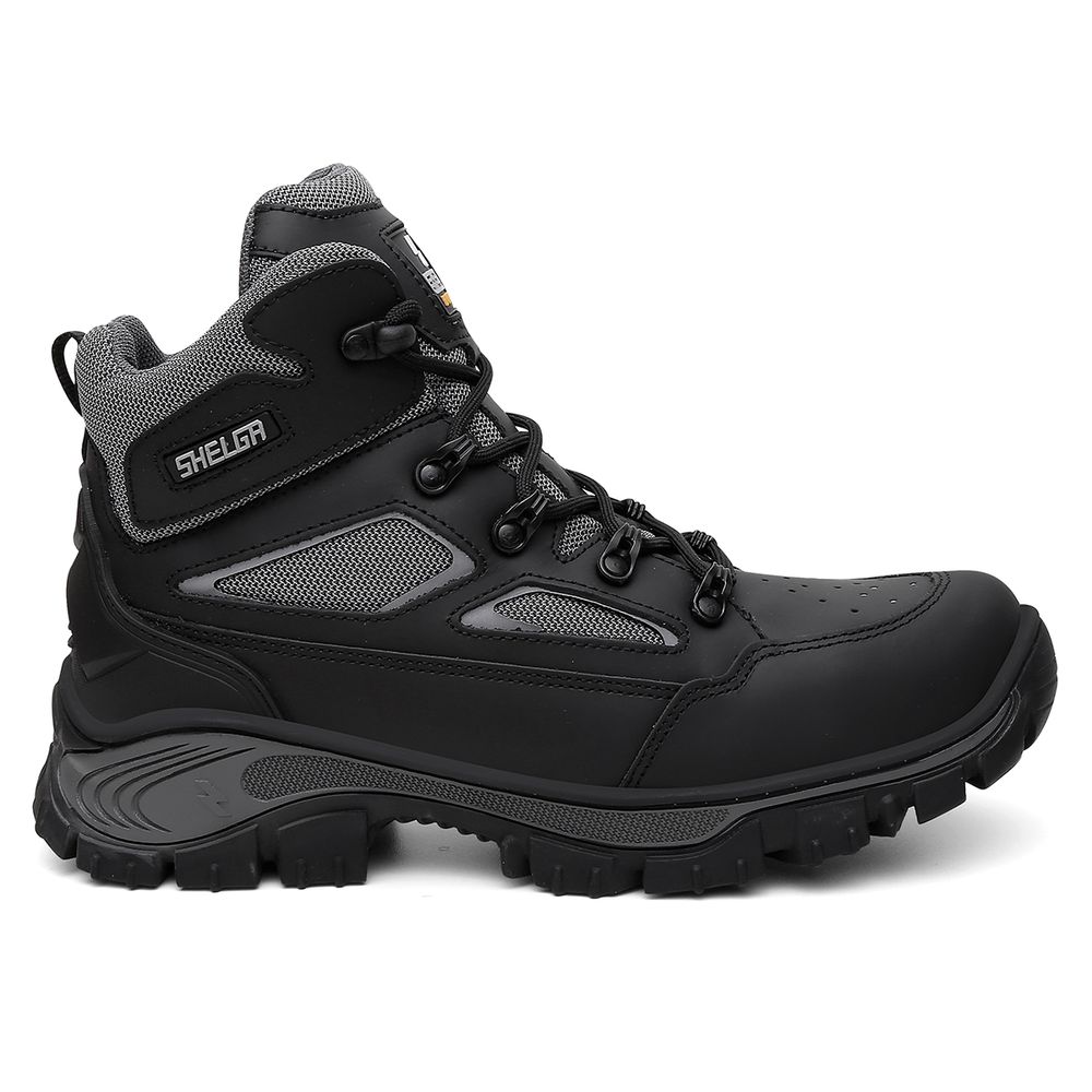 Bota Walker Cano Médio Biqueira PVC Extra Conforto | Preto - CA 52083