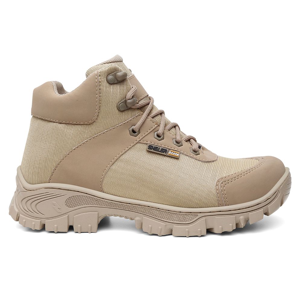 Bota Thor Cano Médio Biqueira PVC | Areia - CA 520... - Shelga Boots