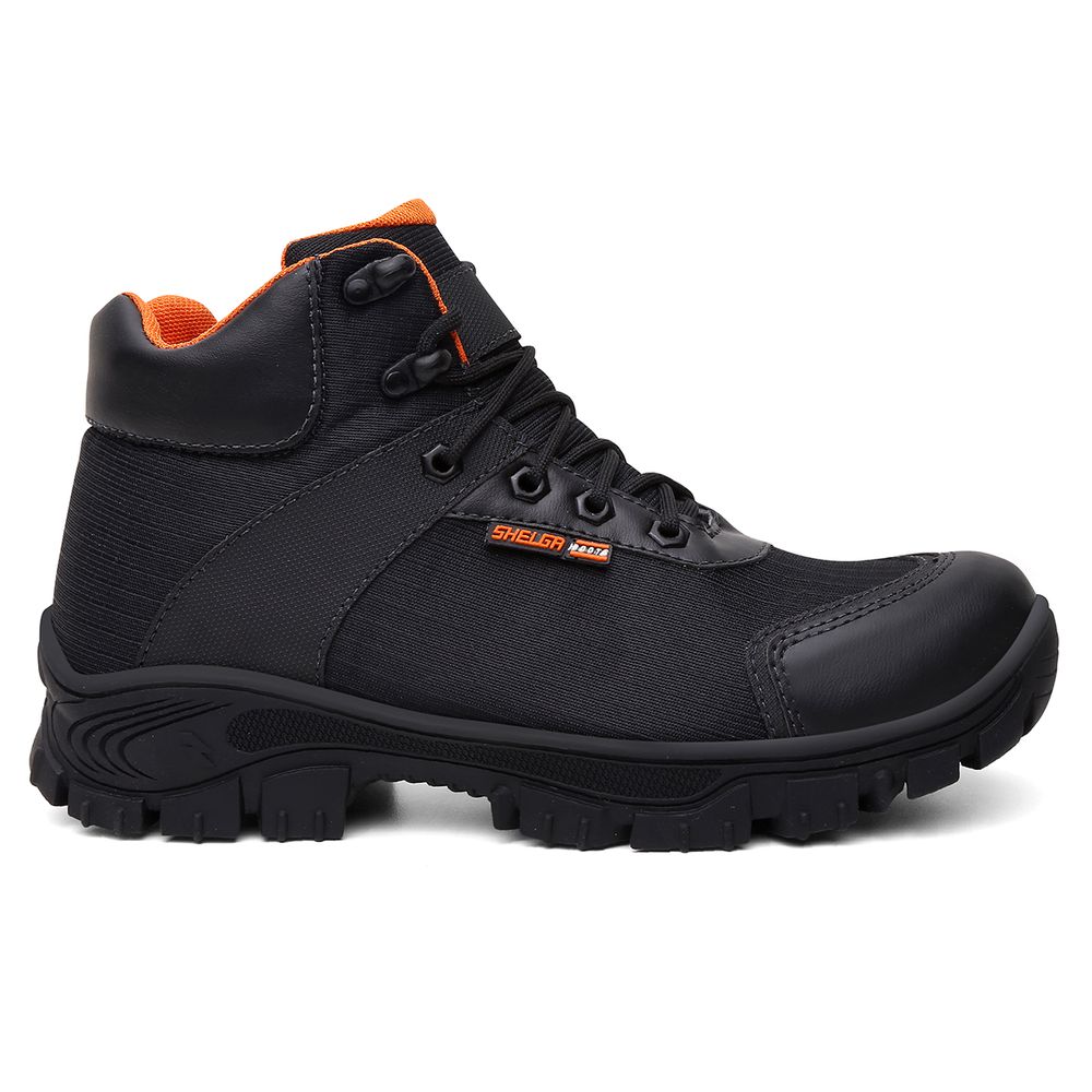 Bota Thor Cano Médio Biqueira PVC | Laranja - CA 5... - Shelga Boots