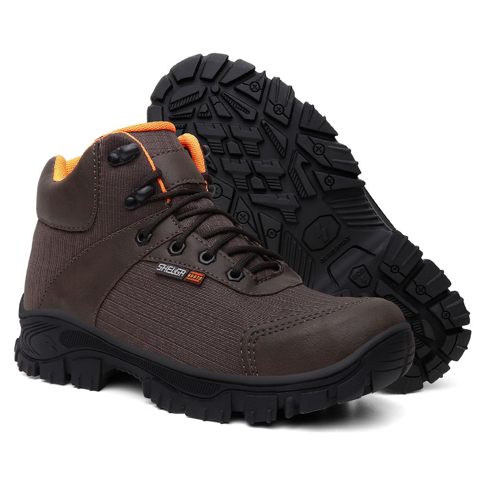Bota Thor Cano Médio Biqueira PVC | Café - CA 52083