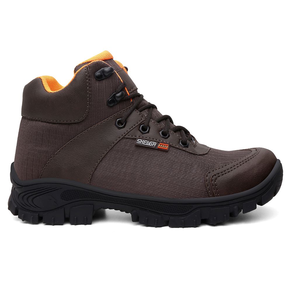 Bota Thor Cano Médio Biqueira PVC | Café - CA 5208... - Shelga Boots