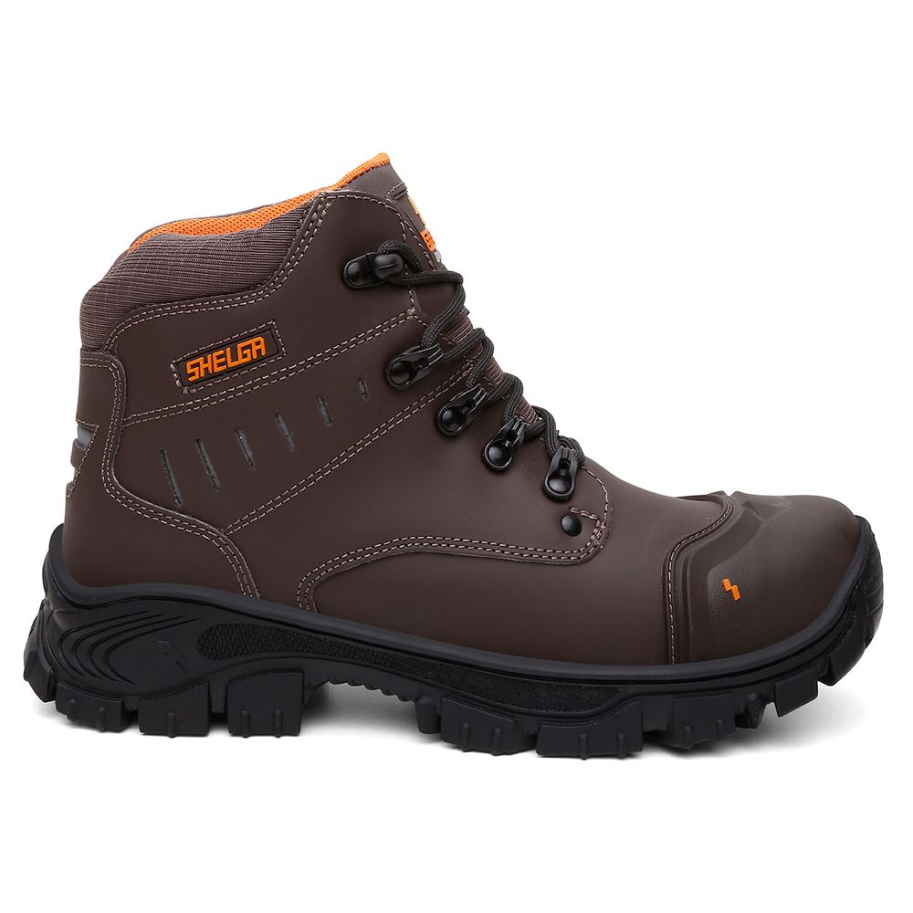 Bota Thor Couro Nobre Palmilha Conforto | Marrom -... - Shelga Boots