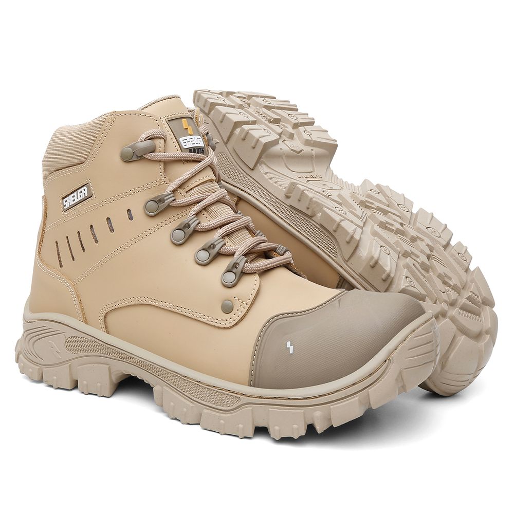 Bota Thor Couro Nobre Palmilha Conforto | Areia - CA 52083