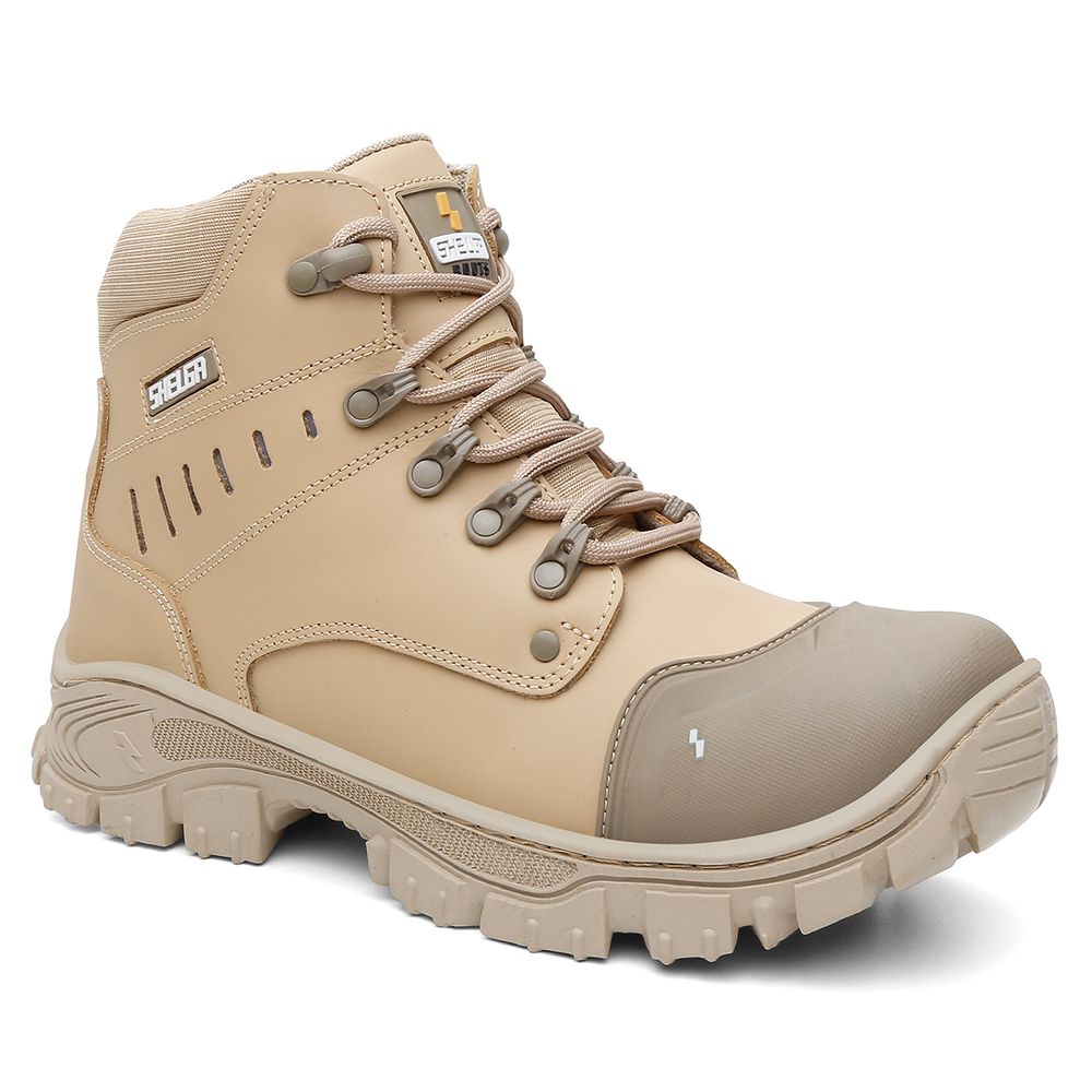 Bota Thor Couro Nobre Palmilha Conforto | Areia - CA 52083