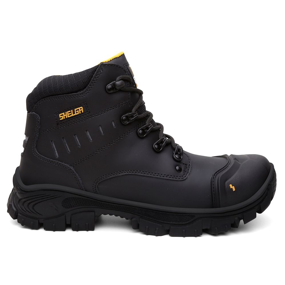 Bota Thor Couro Nobre Palmilha Conforto | Preto - ... - Shelga Boots