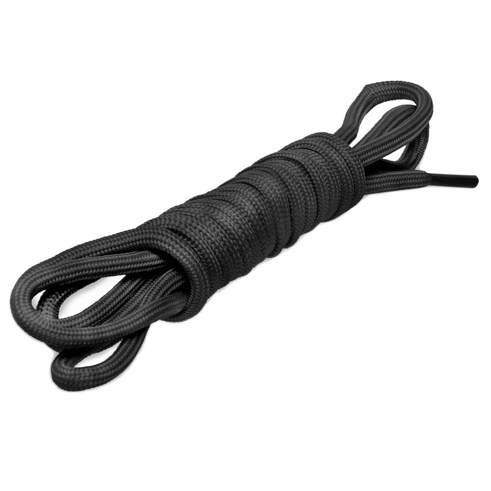 Cadarço Redondo 100% Poliéster Linha Trançada Preto 