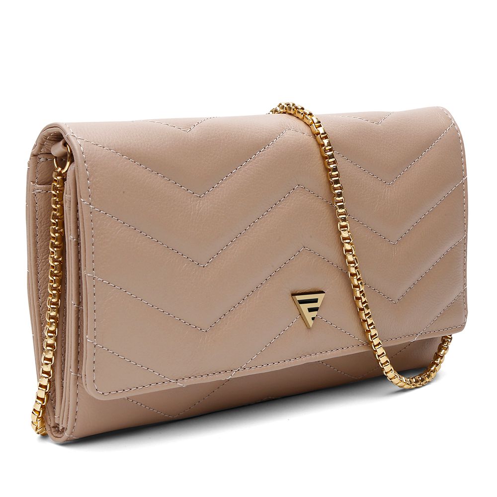 Bolsa Feminina Tira Colo Transversal Ronco Ferraro | Nude