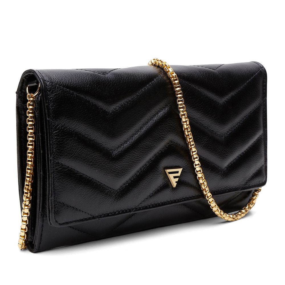 Bolsa Feminina Tira Colo Transversal Ronco Ferraro | Preto 