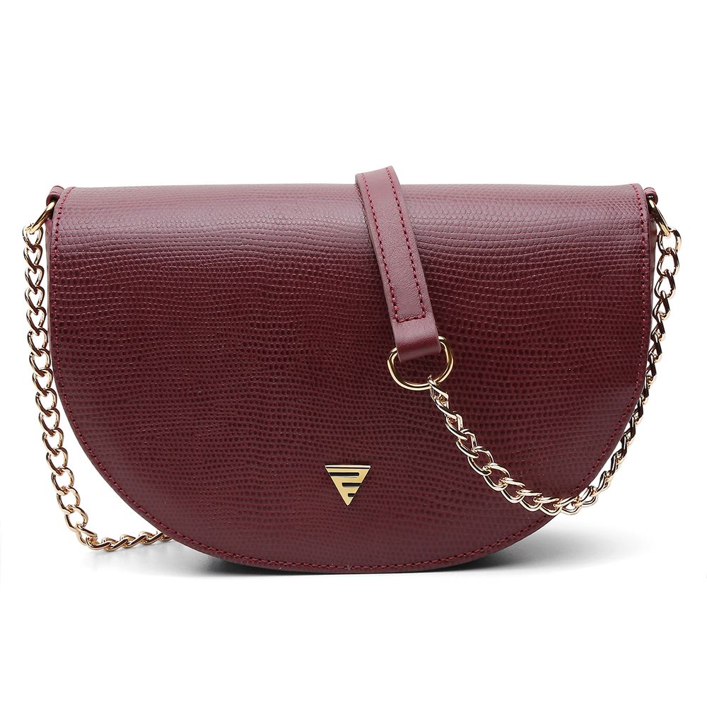 Bolsa Feminina Couro Legitimo Meia Lua Transversal... - Shelga Boots