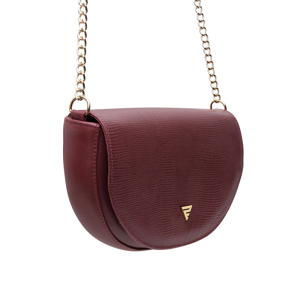 Bolsa Feminina Couro Legitimo Meia Lua Transversal Ronco Ferraro | Carbenet