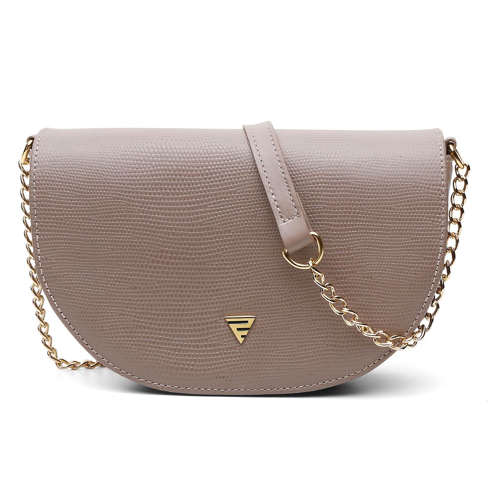 Bolsa Feminina Couro Legitimo Meia Lua Transversal... - Shelga Boots