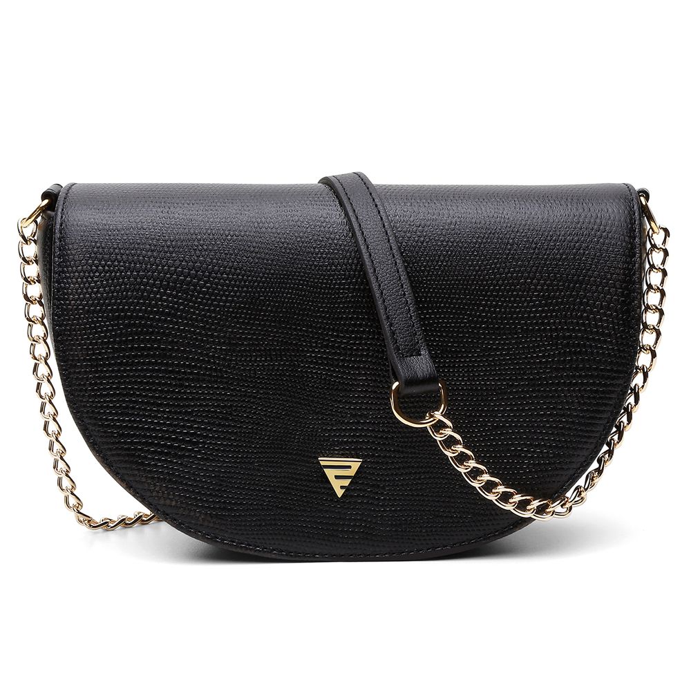 Bolsa Feminina Couro Legitimo Meia Lua Transversal... - Shelga Boots