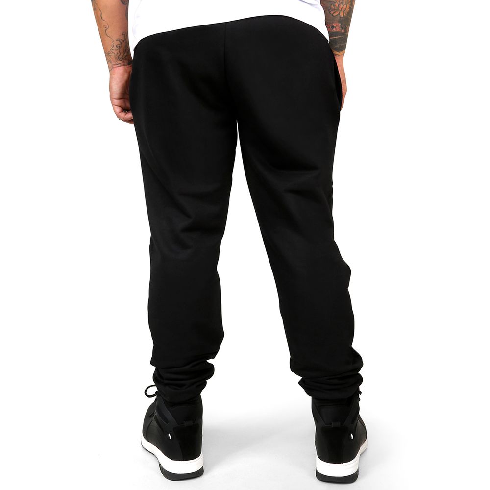 Calça Moletom Masculina Lisa Preta