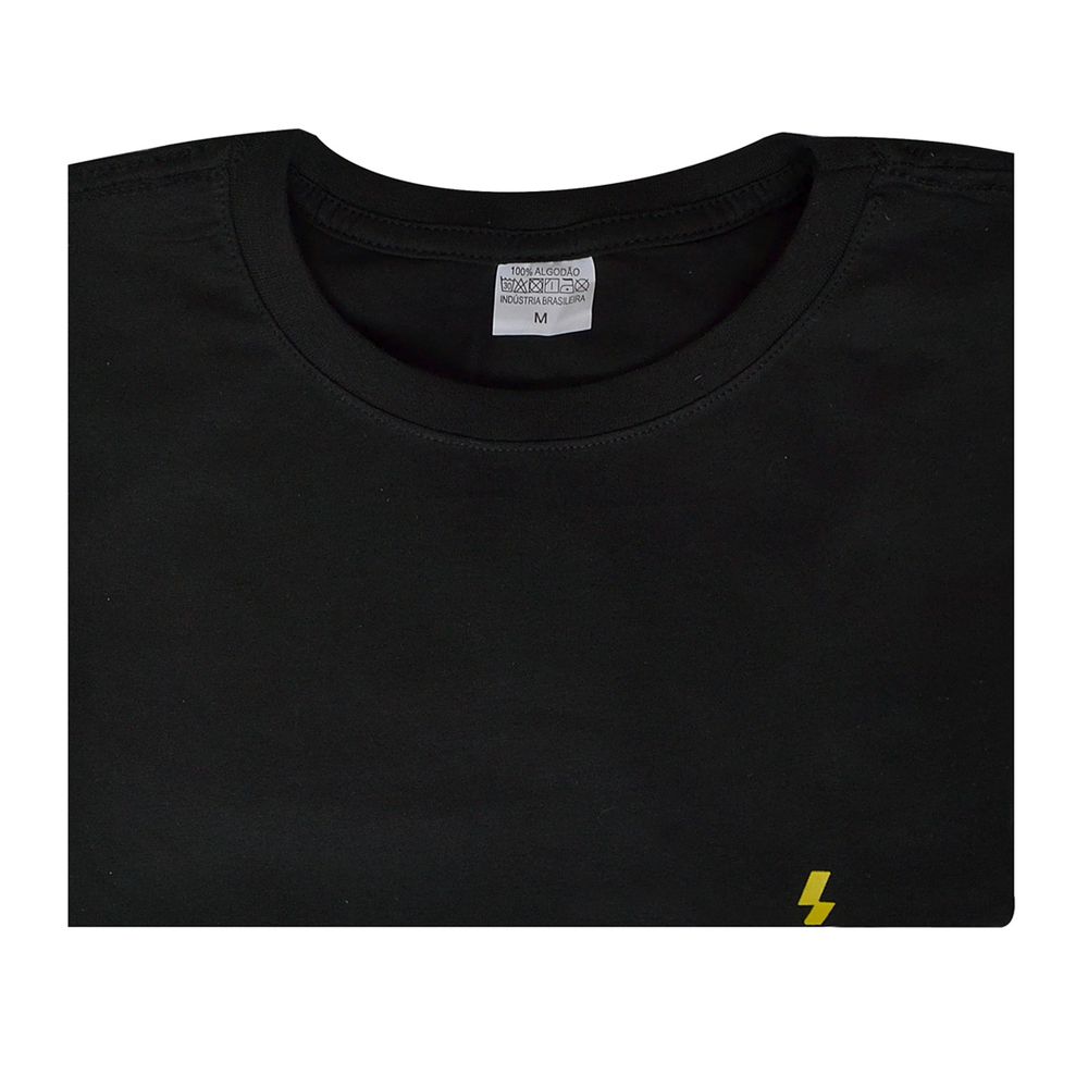 Camiseta Masculina Básica Lisa 100% Algodão Preta