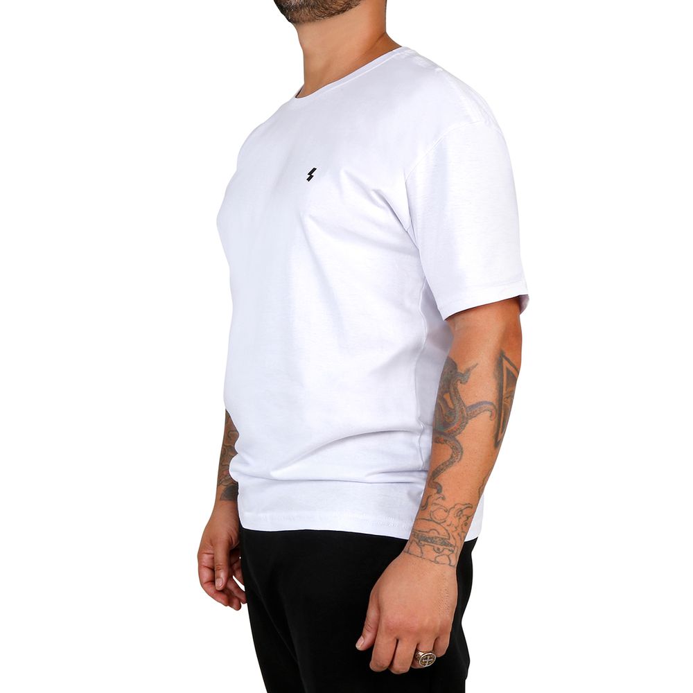 Kit 2 Camisetas Masculina Básica Lisa 100% Algodão Branca