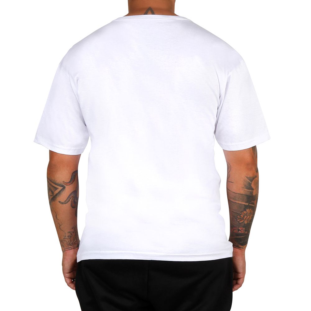 Kit 2 Camisetas Masculina Básica Lisa 100% Algodão Branca