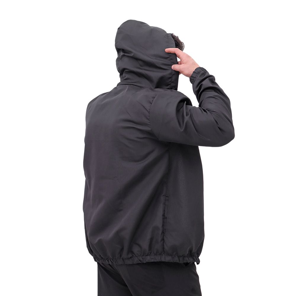 Jaqueta Corta Vento Masculina Em Microfibra Com Zíper Preto