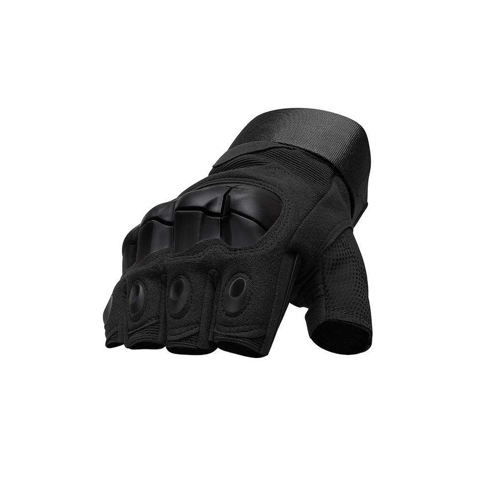 Luva Militar Tática Airsoft Paintball Meio Dedo Esportiva Black