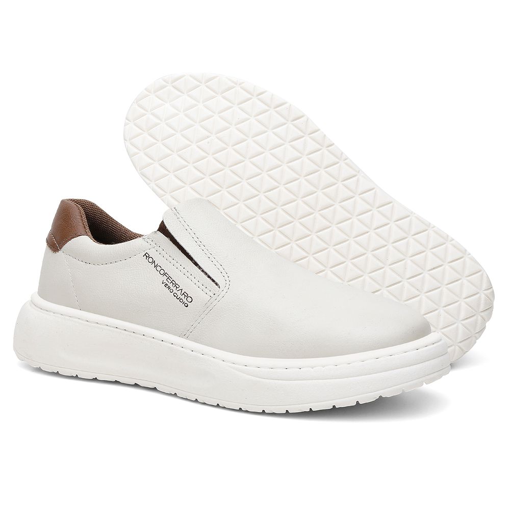 Sapatenis Lexus Couro Nobre Sport Fino Solado Nuvem Ronco Ferraro Off White