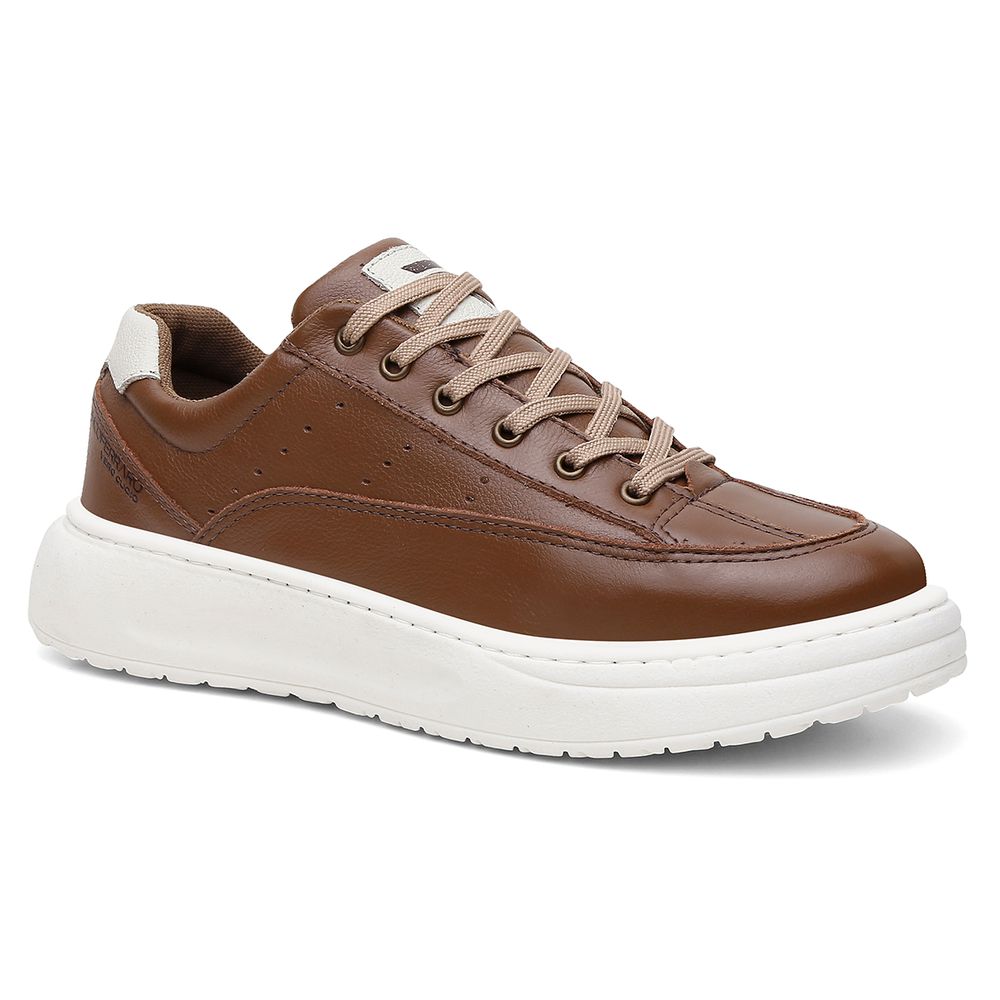 Sapatenis Urbano Couro Premium Casual Solado Nuvem Ronco Ferraro Capuccino