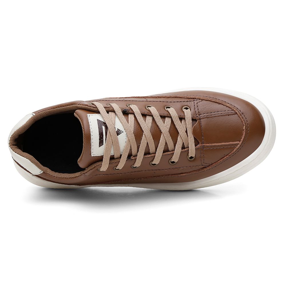Sapatenis Urbano Couro Premium Casual Solado Nuvem Ronco Ferraro Capuccino