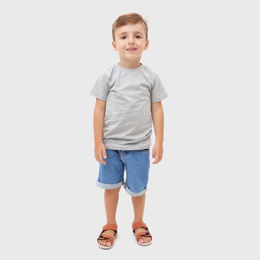 Camiseta Infantil Algodão Cinza