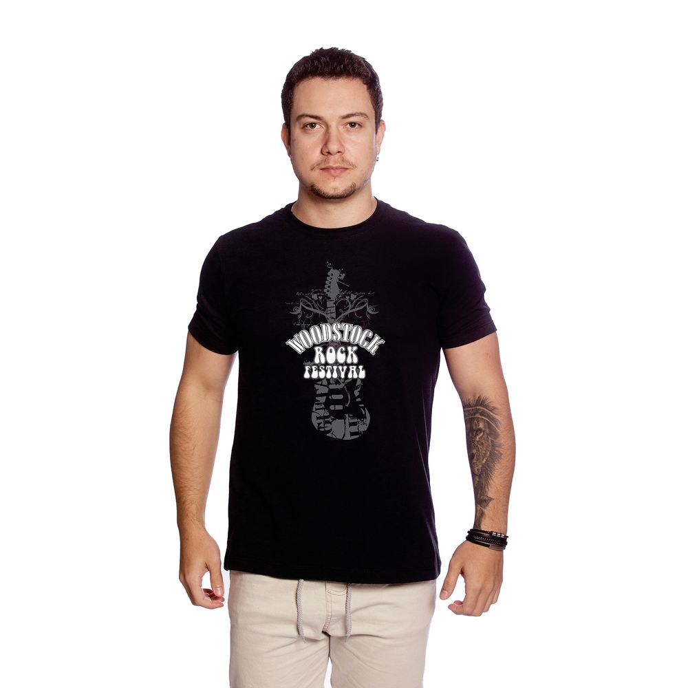 Mundo Das T-shirts - Atacado - T-SHIRT LISA SEM ESTAMPA - PRETO