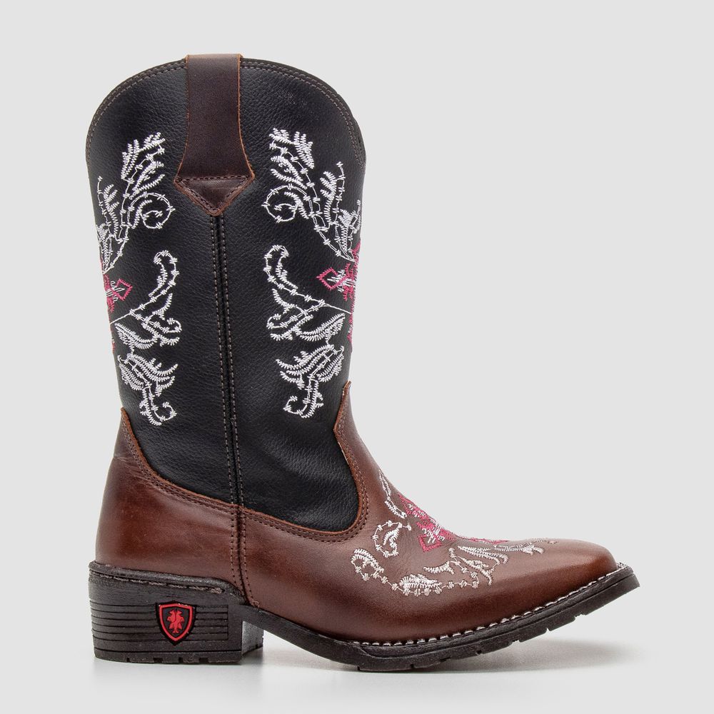 Bota Texana Infantil Cruz Rosa
