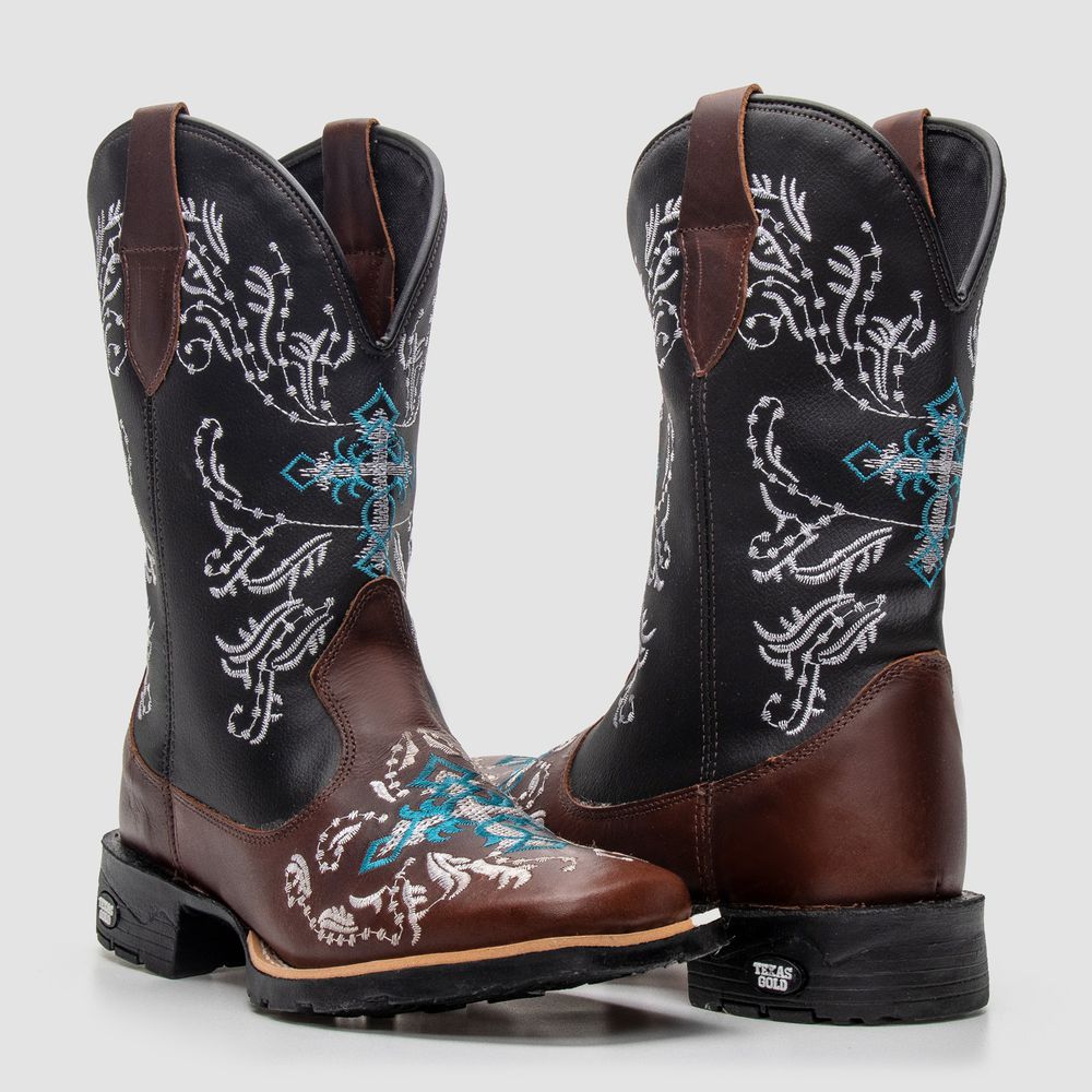 Bota Texana Feminina Cruz Azul