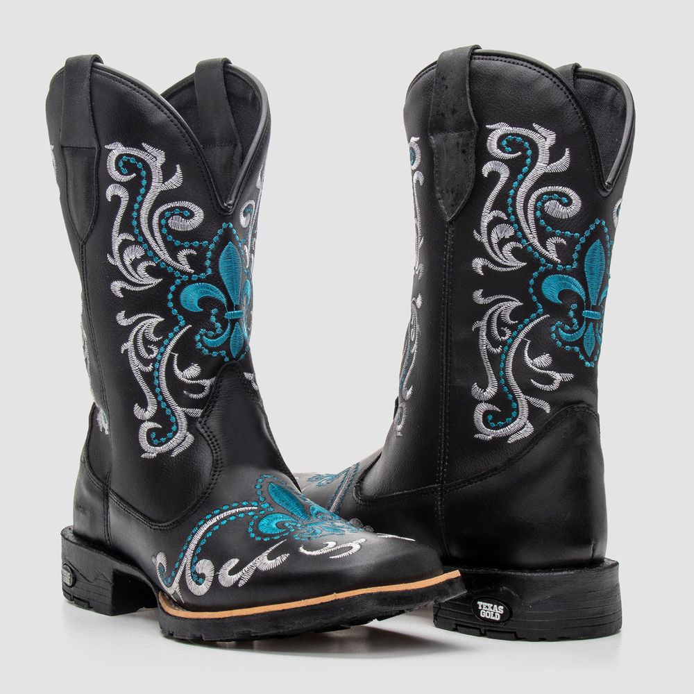Bota Texana Flor de Lis