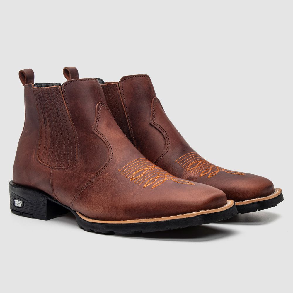 Bota Texana Brooks Cano Curto - TEXAS GOLD