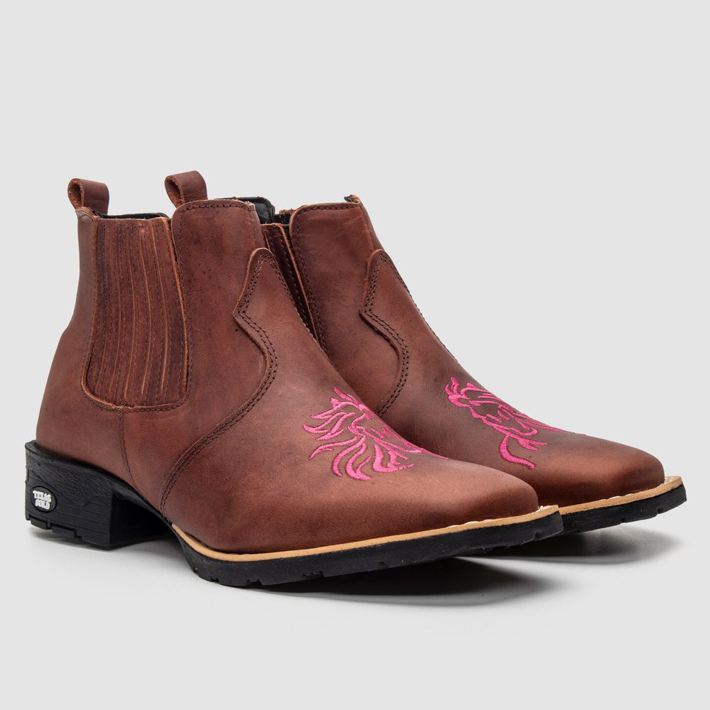 Bota Texana Cherokee Cano Curto - TEXAS GOLD