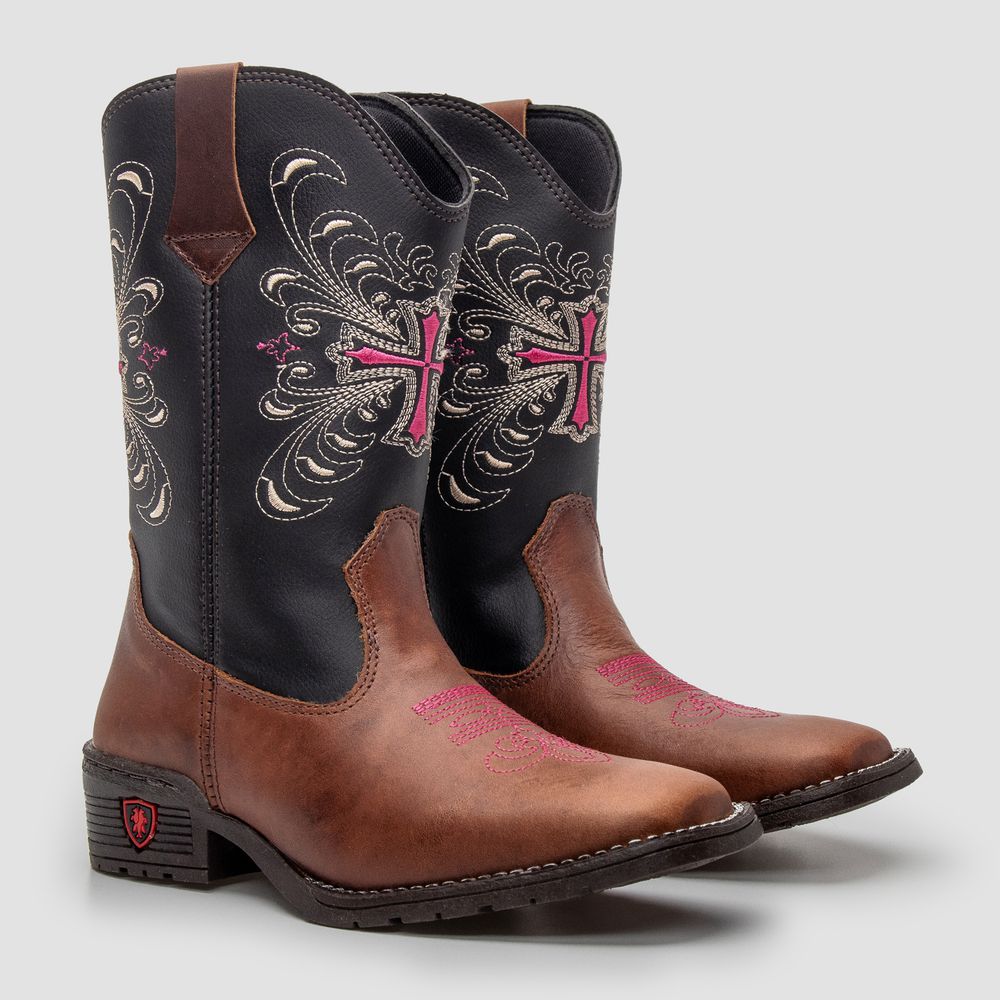 Bota Texana Infantil Flora - TEXAS GOLD