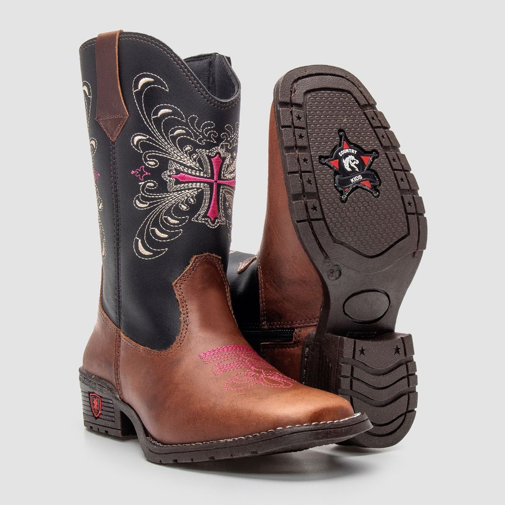 Bota Texana Infantil Flora