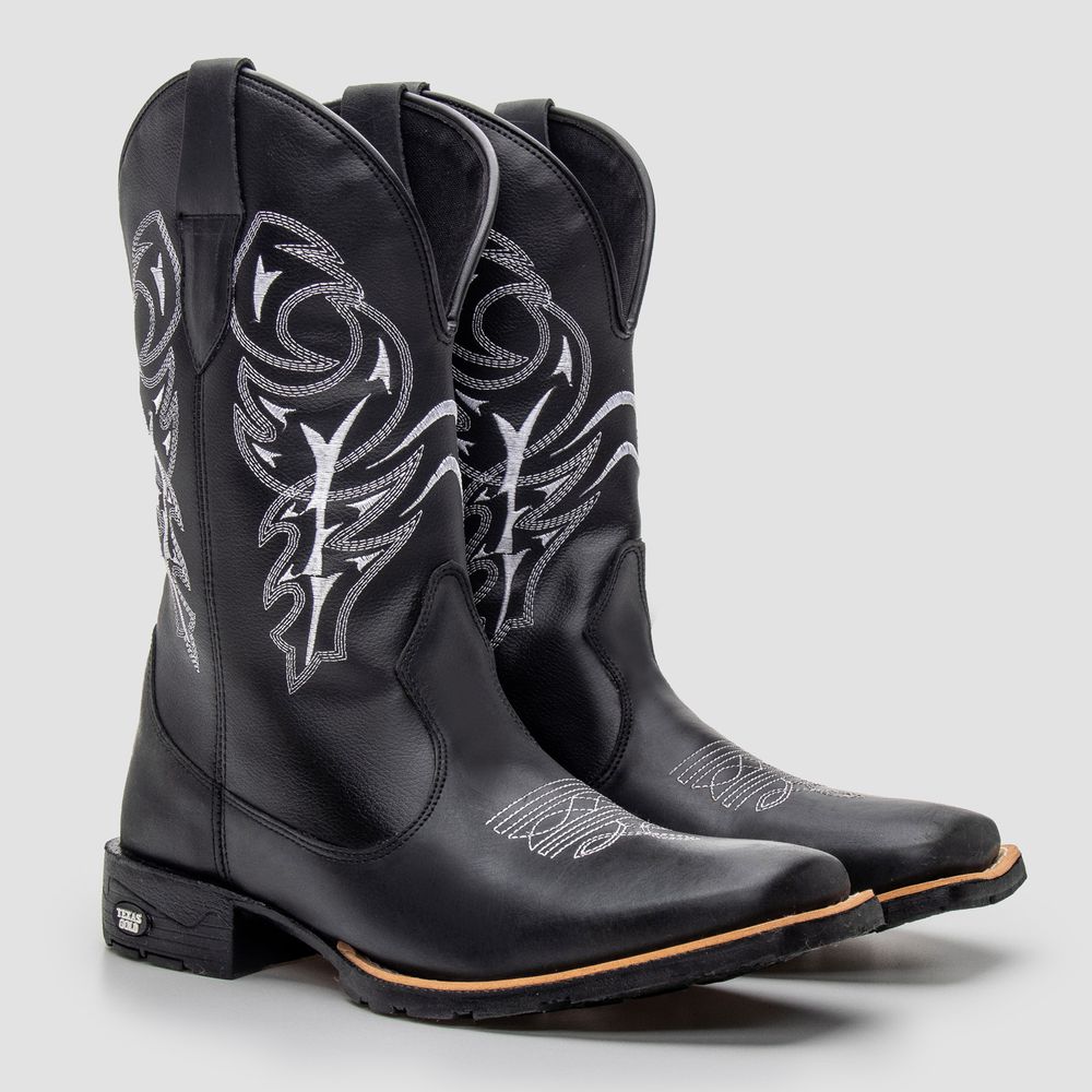 Bota Texana Delegada Preta - TEXAS GOLD
