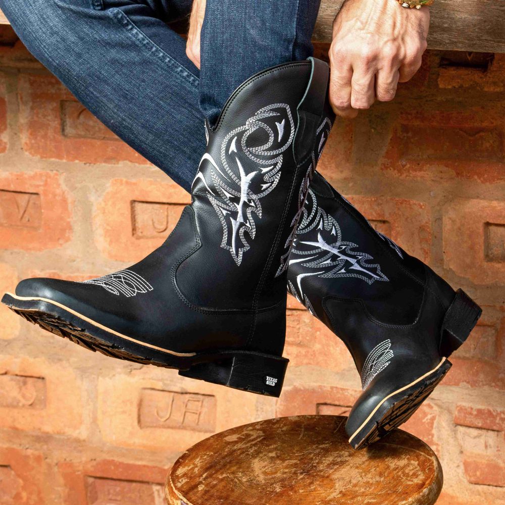 Bota Texana Delegada Preta