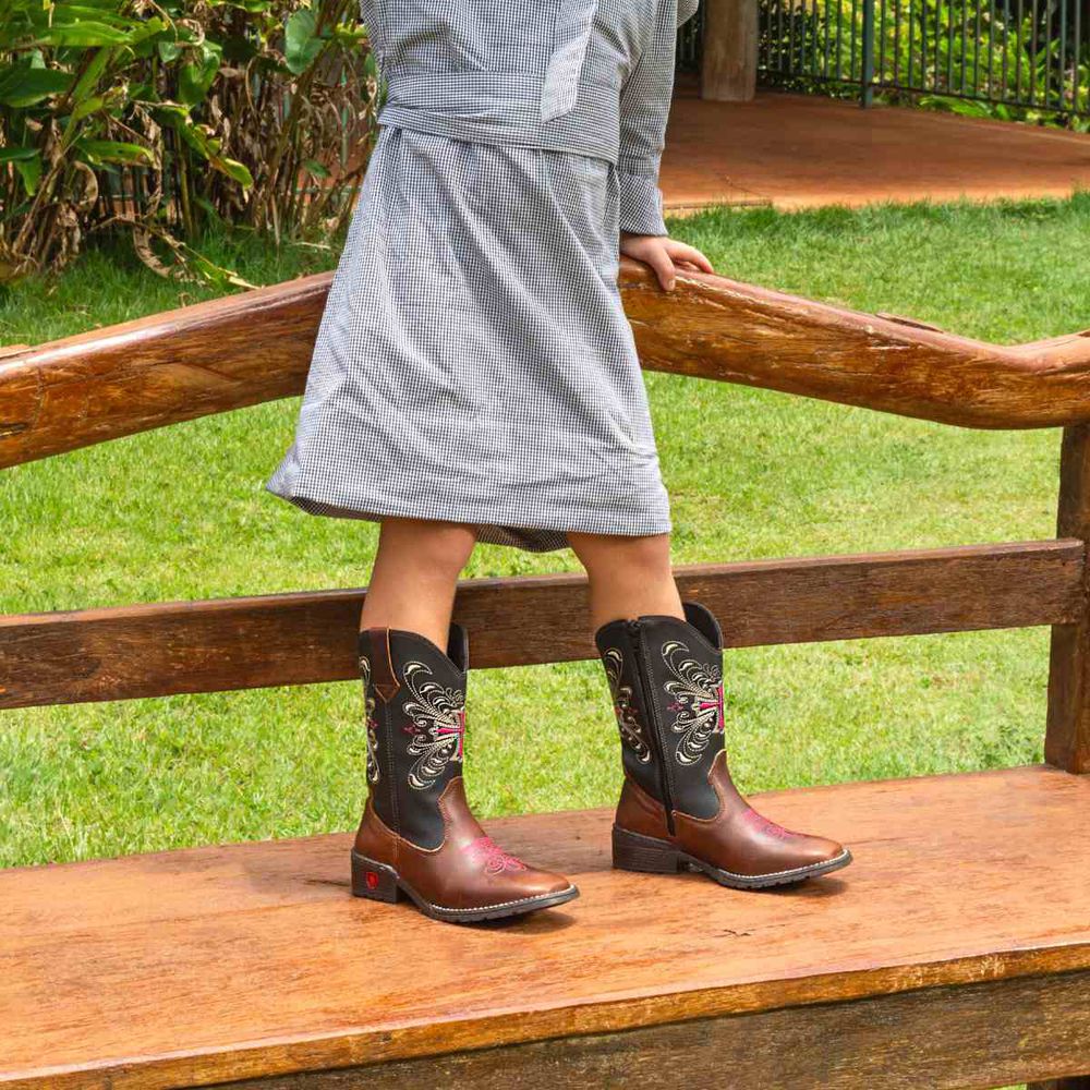 Bota Texana Infantil Flora
