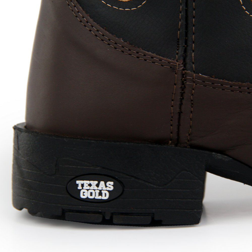 Bota Texana Feminina Star Cano Curto Café - Outlet