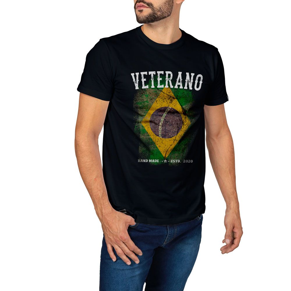 Camiseta Masculina Brasil Country Preta