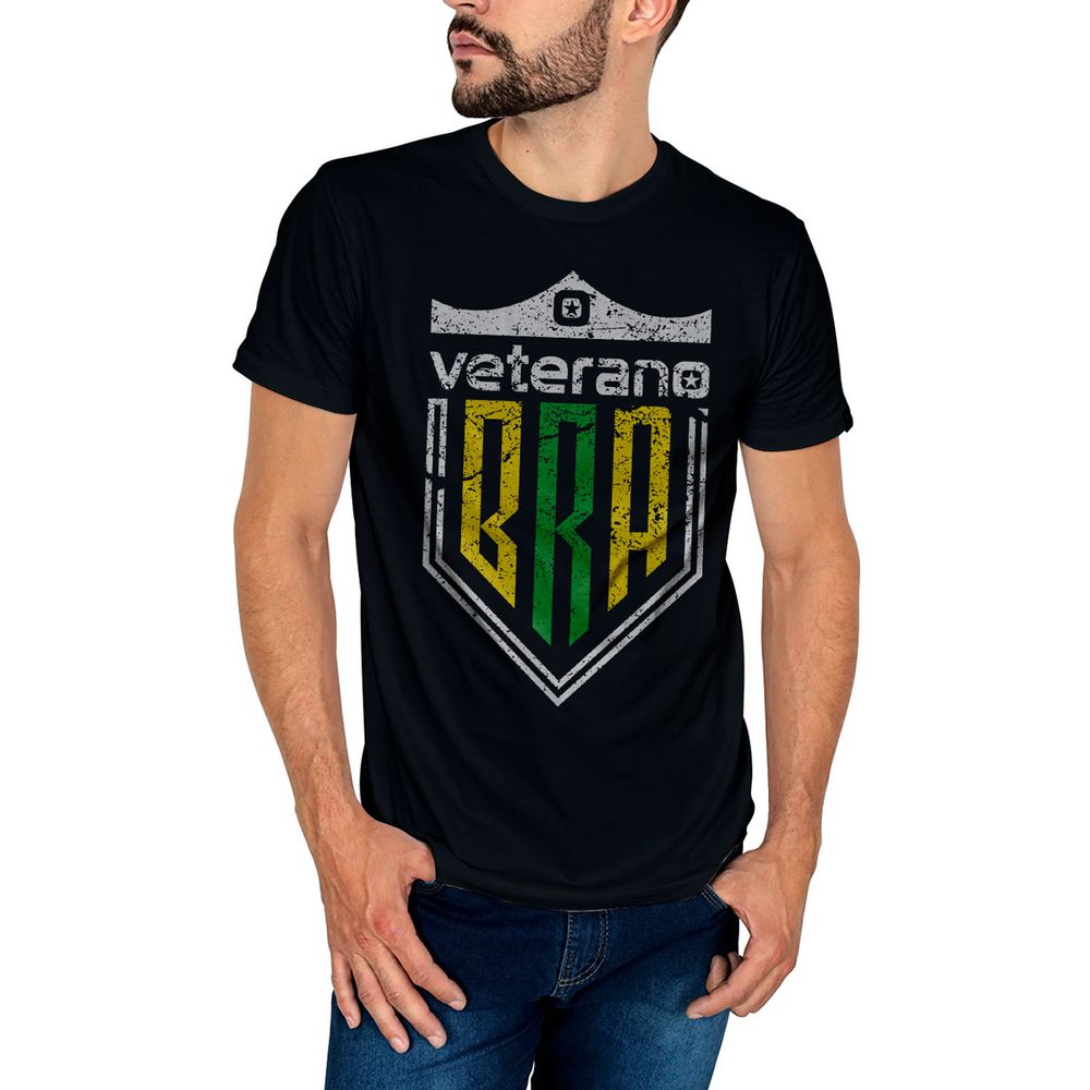 Camiseta Masculina Escudo Brasileiro Veterano