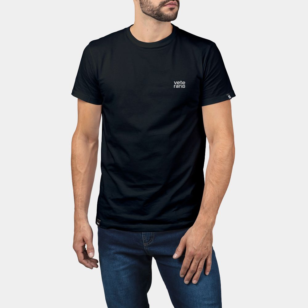 Camiseta Masculina Shortcut Veterano Preto