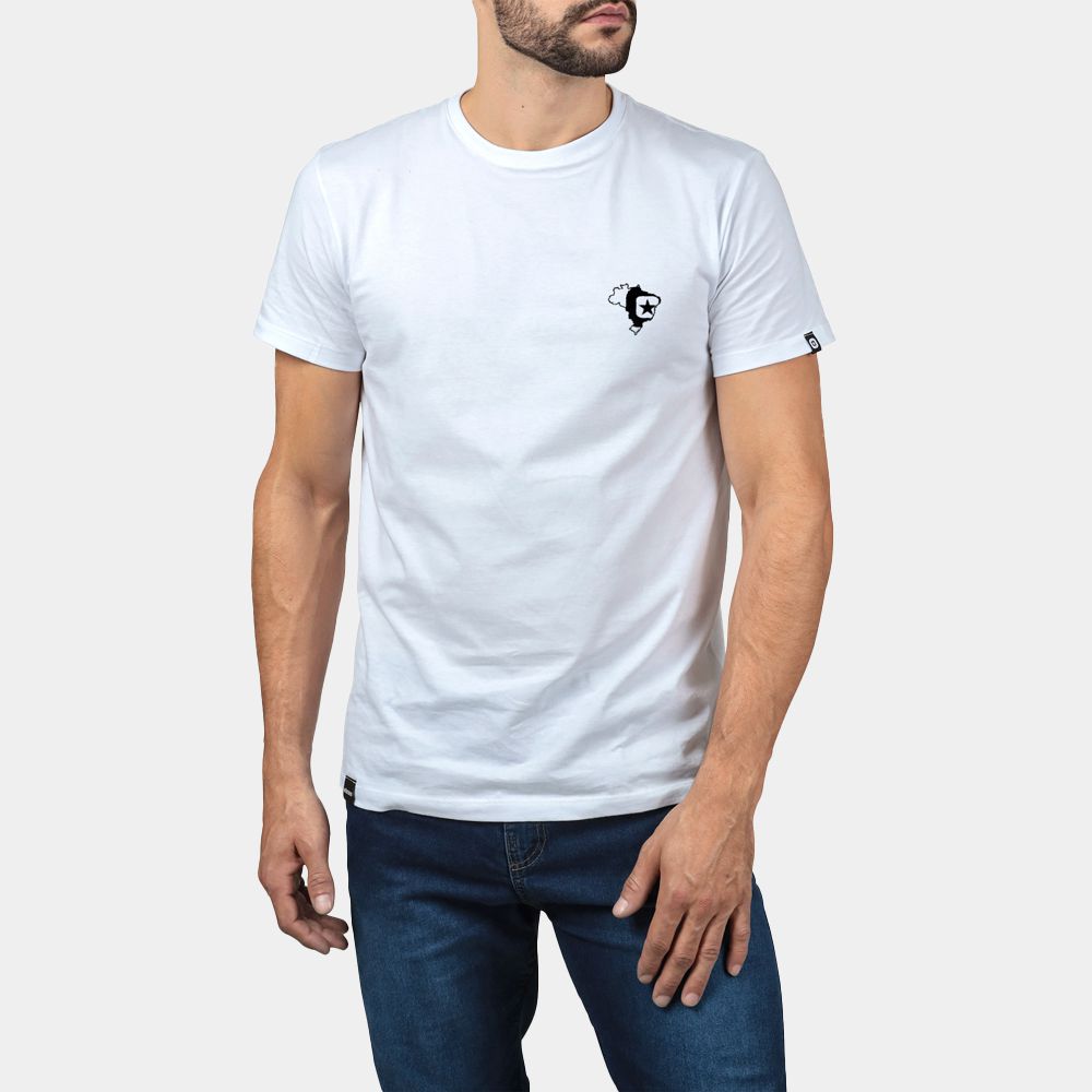 Camiseta Masculina Brasil Veterano Branco