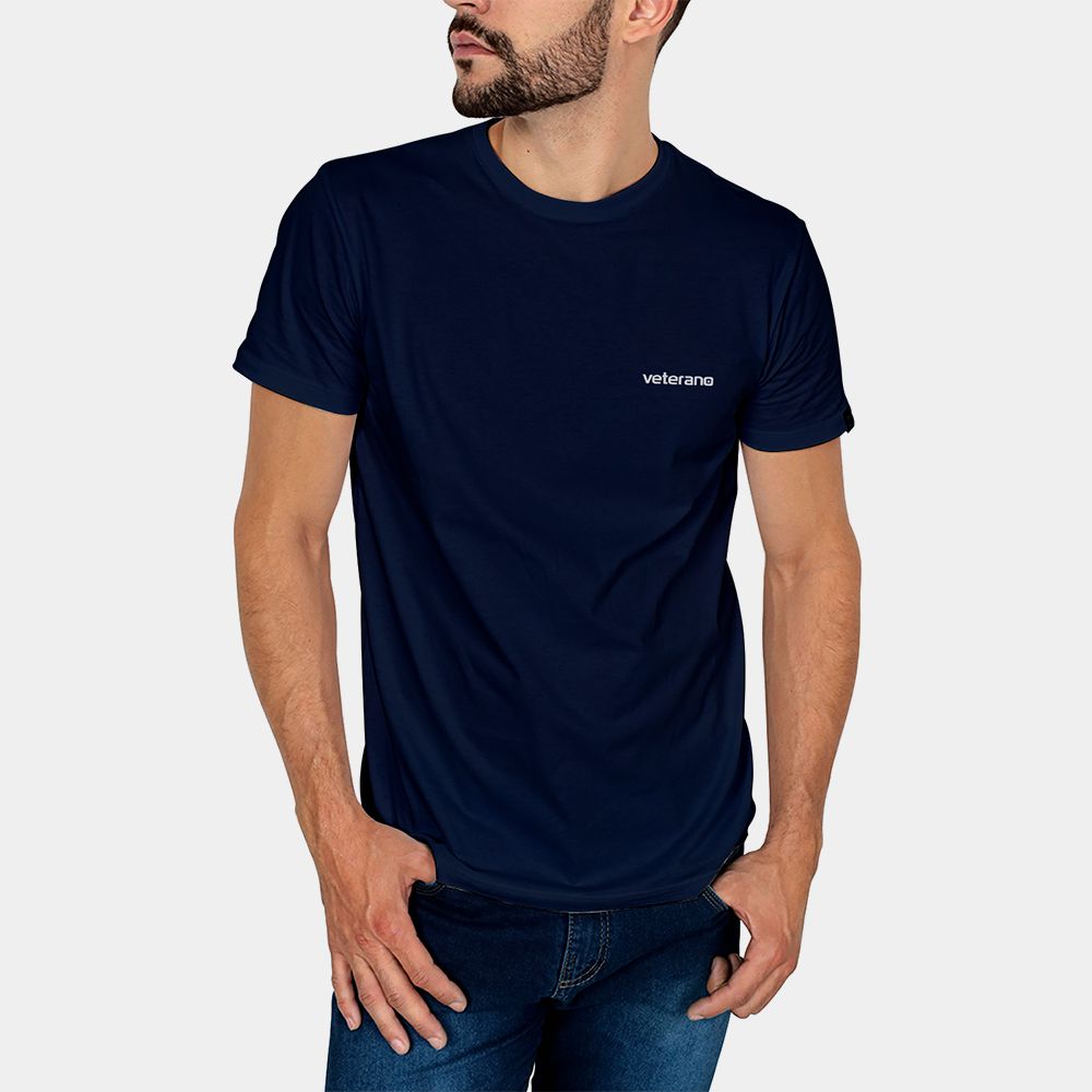 Camiseta Masculina Alfa Veterano Marinho